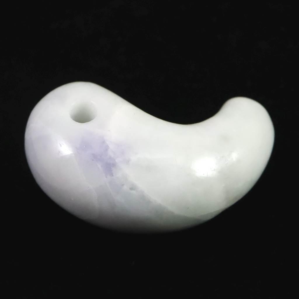 糸魚川翡翠 ラベンダー 30mm勾玉 現代の名工作 　11.3g #66718 | 2枚目