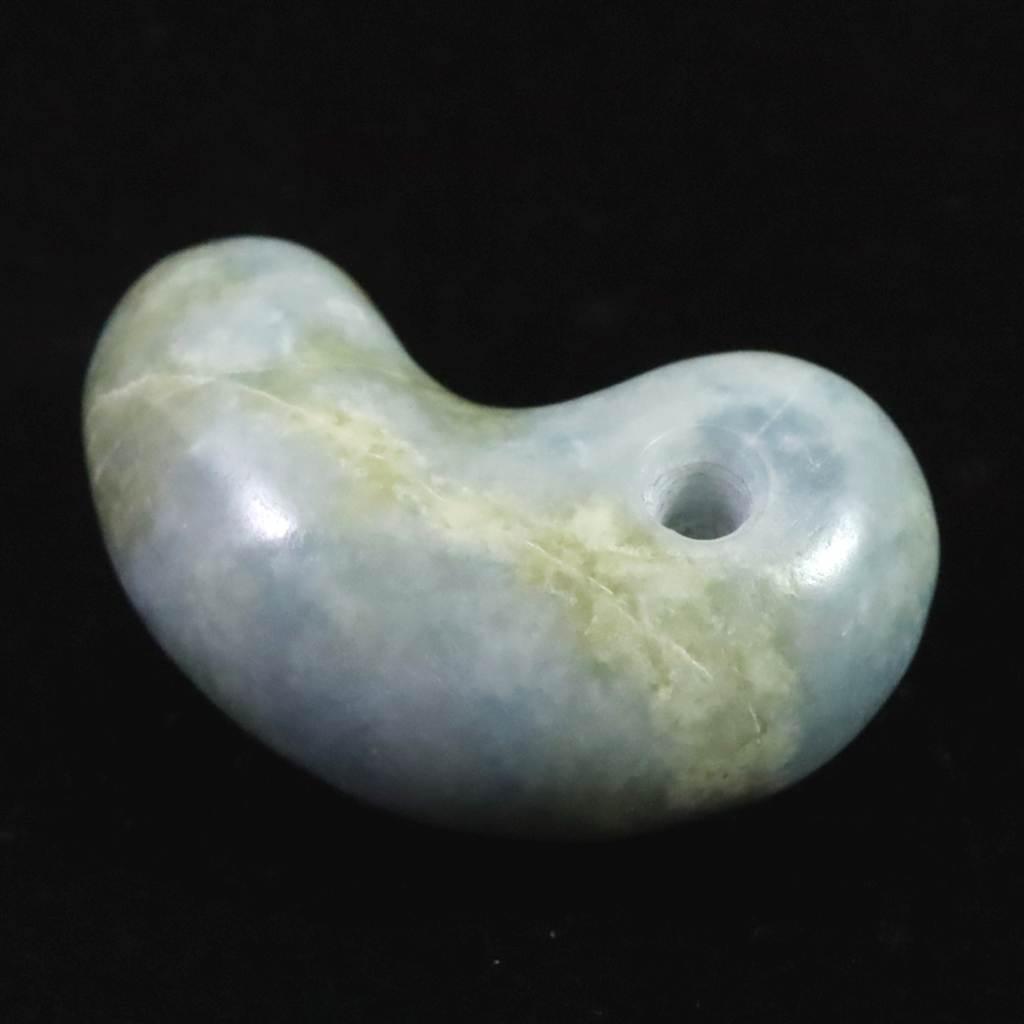 糸魚川翡翠  ヒスイ 小滝産 青 28mm勾玉 ディレクトリカード付 9.9g #52552 | 7枚目