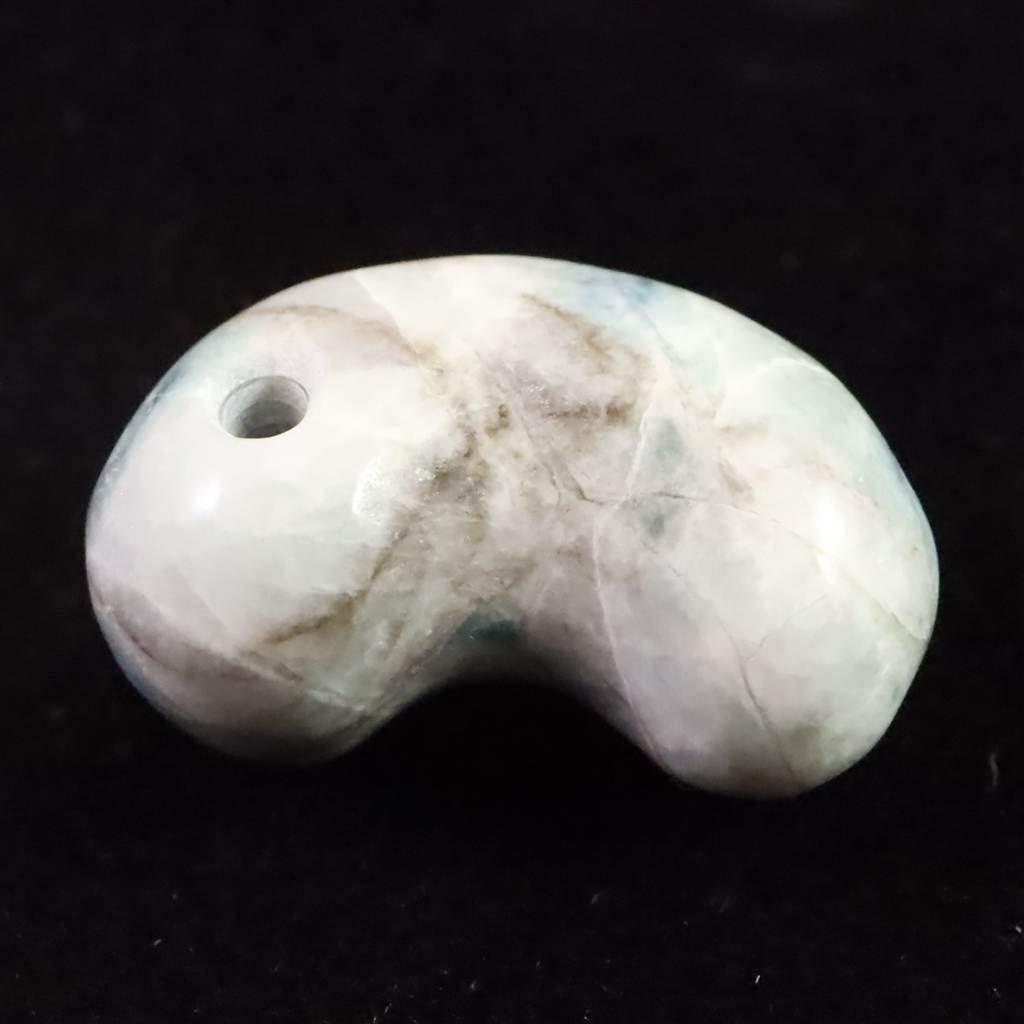 糸魚川翡翠  ヒスイ 小滝産 薄青 28mm勾玉 ディレクトリカード付 12.9g #64930 | 7枚目