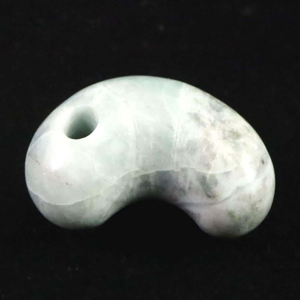 糸魚川翡翠  ヒスイ 小滝産 薄青 26mm勾玉 ディレクトリカード付 9.3g #10796 | 2枚目