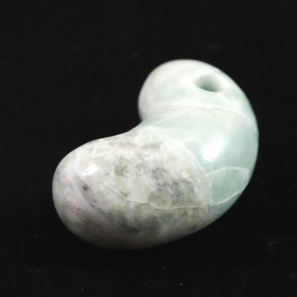 糸魚川翡翠  ヒスイ 小滝産 薄青 26mm勾玉 ディレクトリカード付 9.3g #10796 | 4枚目