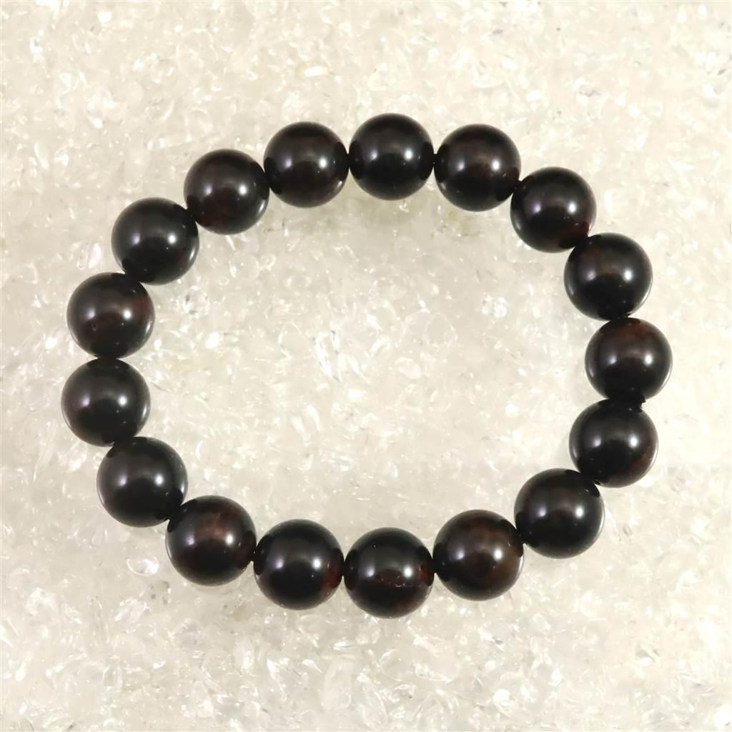 北海道産 ヴァーミリオンオブシディアン（紅十勝） 12mmブレスレット  35.0g #41741