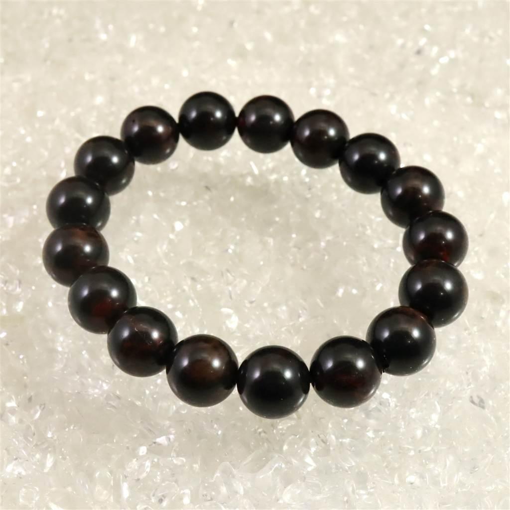 北海道産 ヴァーミリオンオブシディアン（紅十勝） 12mmブレスレット  35.0g #41741 | 2枚目