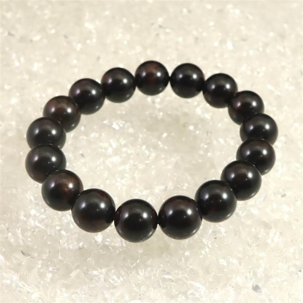 北海道産 ヴァーミリオンオブシディアン（紅十勝） 12mmブレスレット  35.0g #41741 | 3枚目