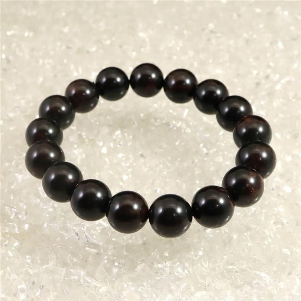 北海道産 ヴァーミリオンオブシディアン（紅十勝） 12mmブレスレット  35.0g #41741 | 4枚目