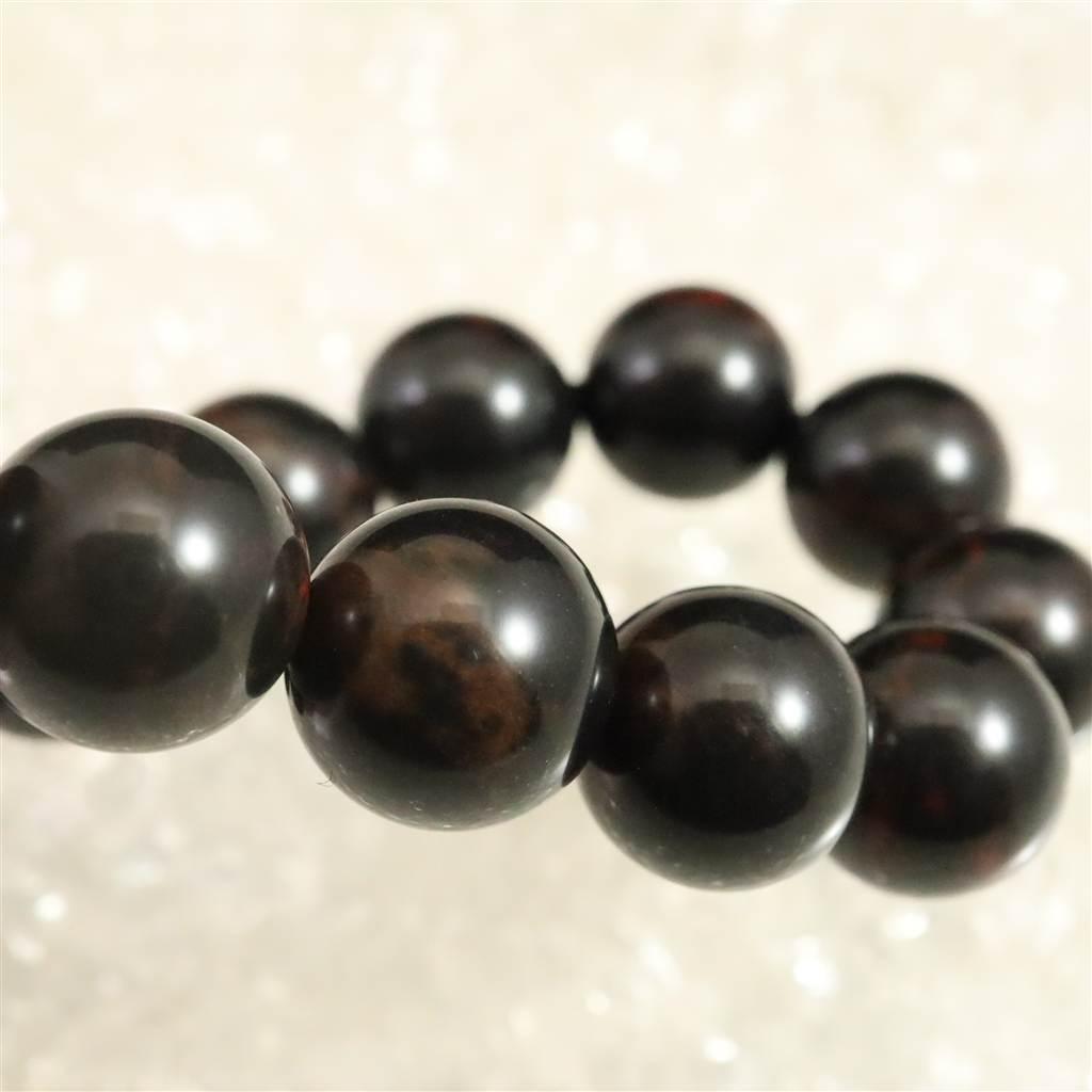 北海道産 ヴァーミリオンオブシディアン（紅十勝） 12mmブレスレット  35.0g #41741 | 6枚目