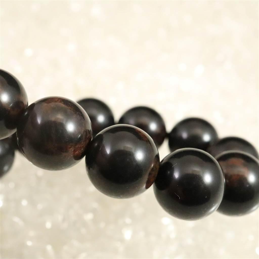 北海道産 ヴァーミリオンオブシディアン（紅十勝） 12mmブレスレット  36.8g #25175 | 4枚目