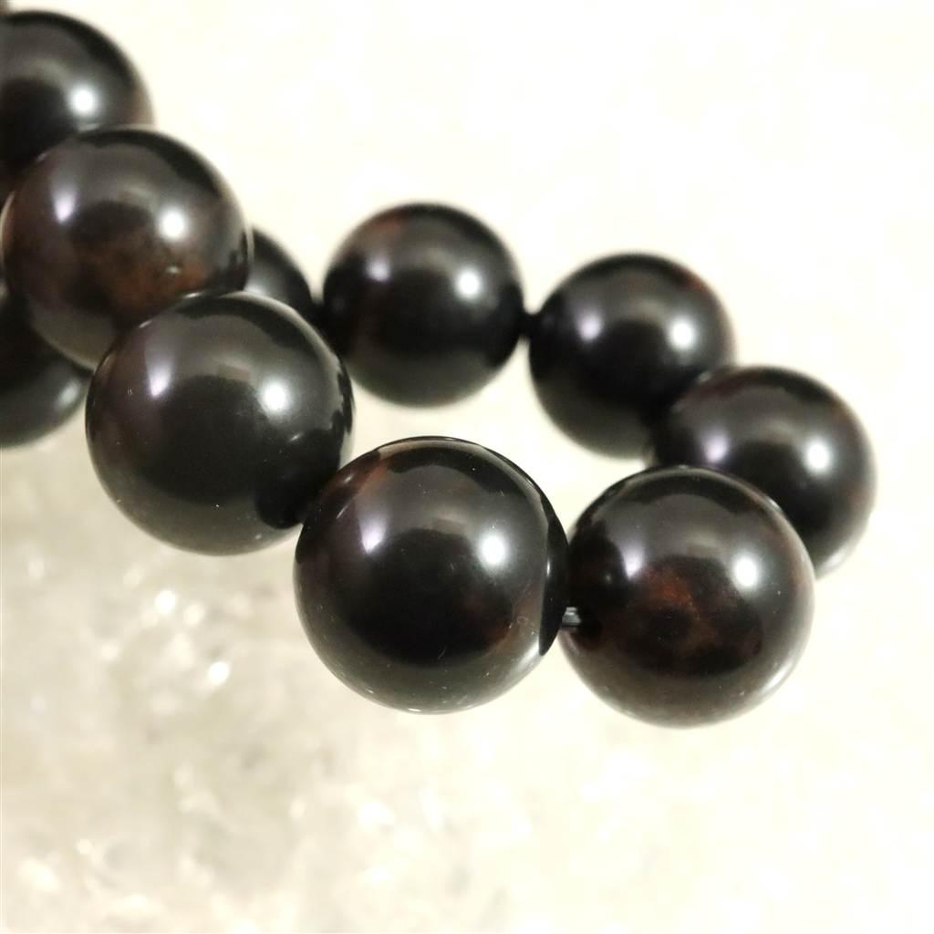 北海道産 ヴァーミリオンオブシディアン（紅十勝） 12mmブレスレット  36.8g #25175 | 5枚目