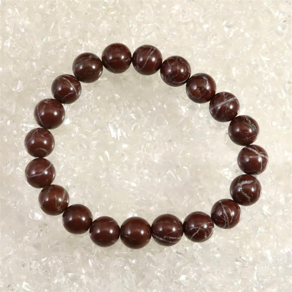 佐渡 赤玉石 10mmブレスレット 30.8g #880731枚目の画像