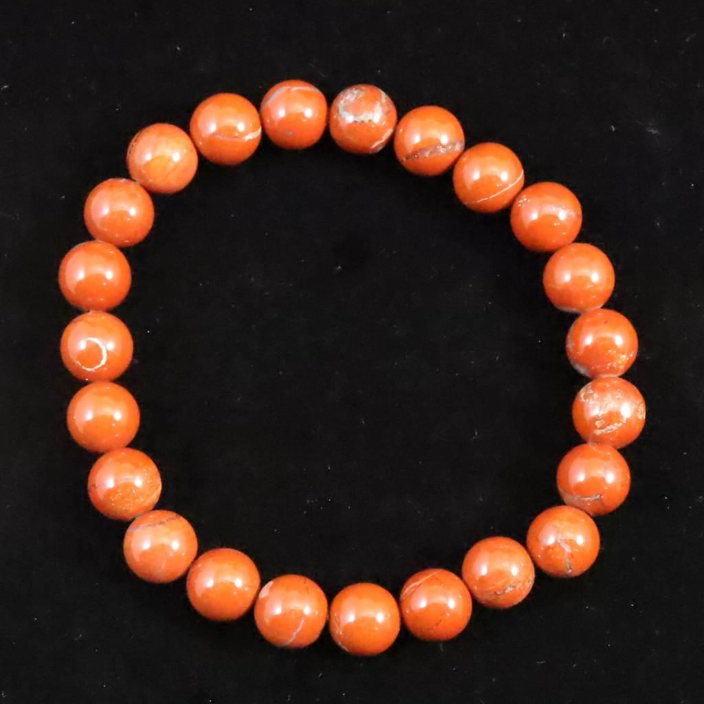 佐渡 赤玉石 9mmブレスレット 22.2g #981011枚目の画像