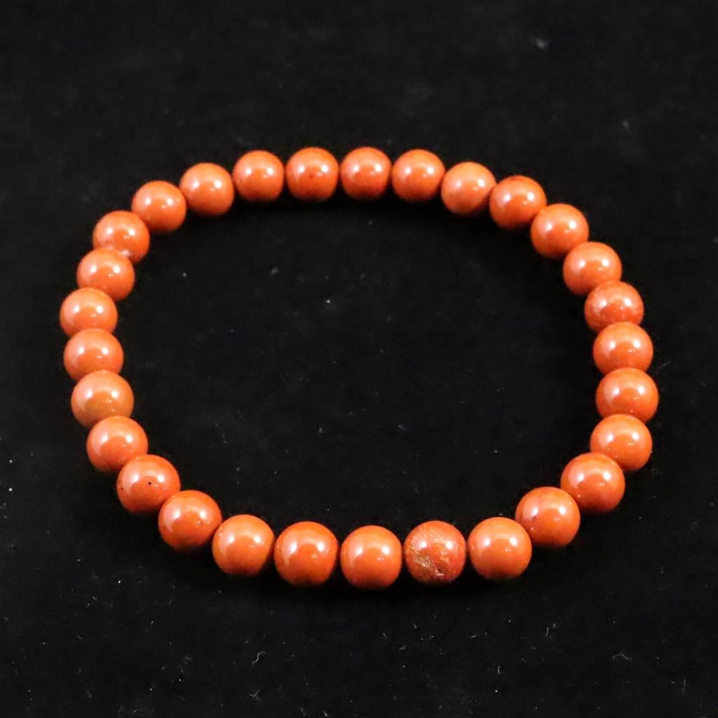 佐渡　赤玉石　山梨研磨 6.5mmブレスレット　 12.8ｇ #78261 | 2枚目