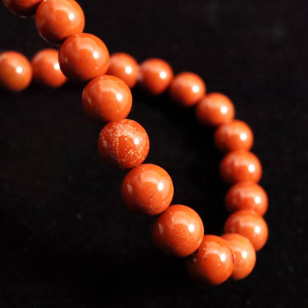 佐渡　赤玉石　山梨研磨 6.5mmブレスレット　 12.8ｇ #78261 | 6枚目