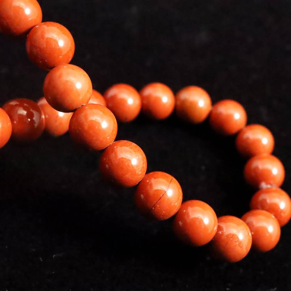 佐渡　赤玉石　山梨研磨 6.5mmブレスレット　 12.8ｇ #78261 | 7枚目