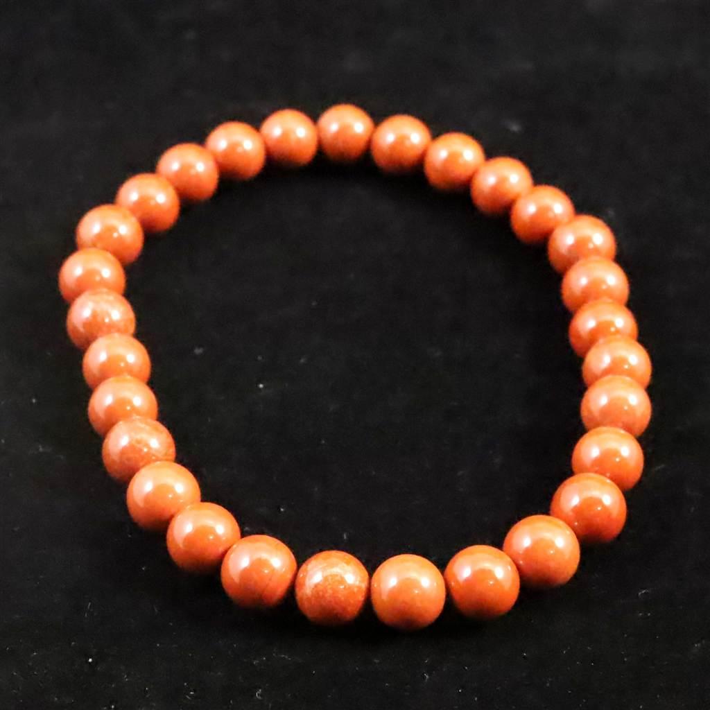 佐渡　赤玉石　山梨研磨 6.5mmブレスレット　 12.7ｇ #91631 | 3枚目