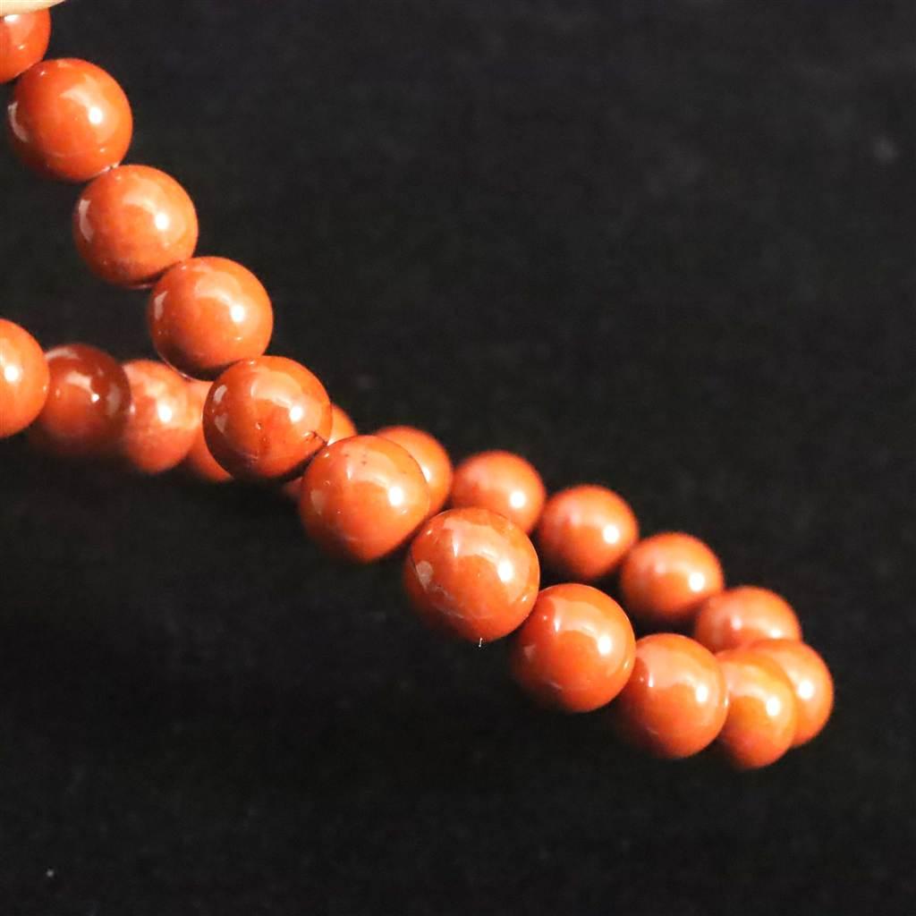 佐渡　赤玉石　山梨研磨 6.5mmブレスレット　 12.7ｇ #91631 | 5枚目