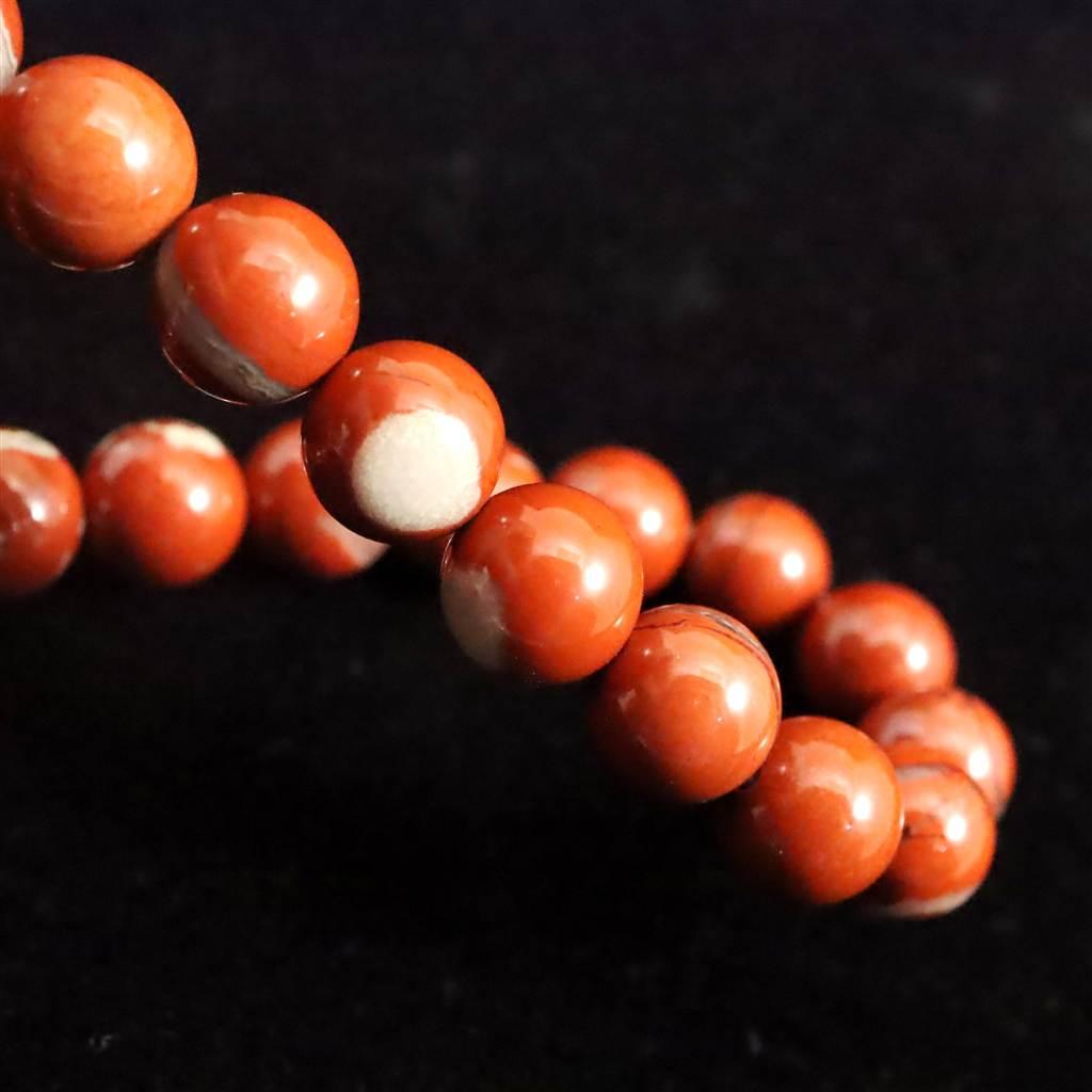 佐渡　赤玉石　山梨研磨 7.5mmブレスレット　 17.3ｇ #63785 | 7枚目
