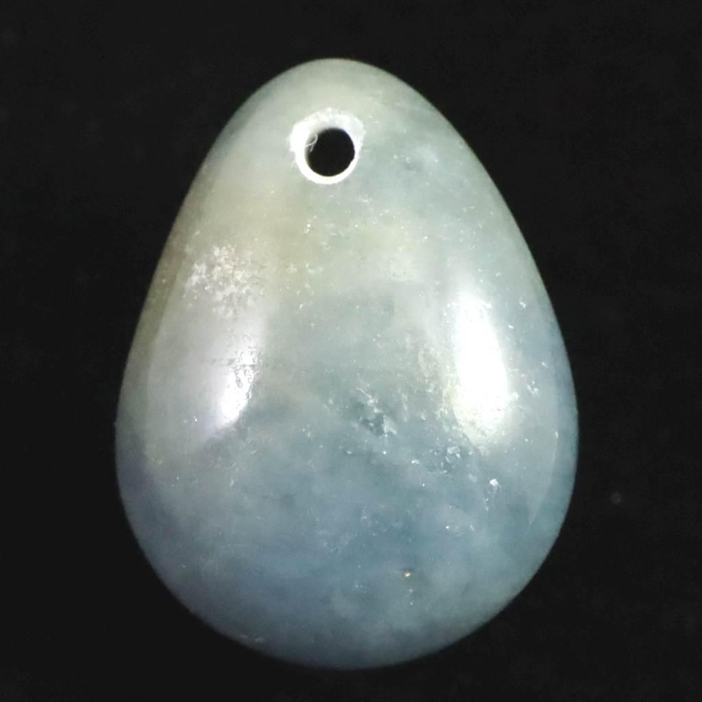 糸魚川翡翠  青 入コン沢産 16mmタンブル ルース ディレクトリカード付 2.3g #219431枚目の画像