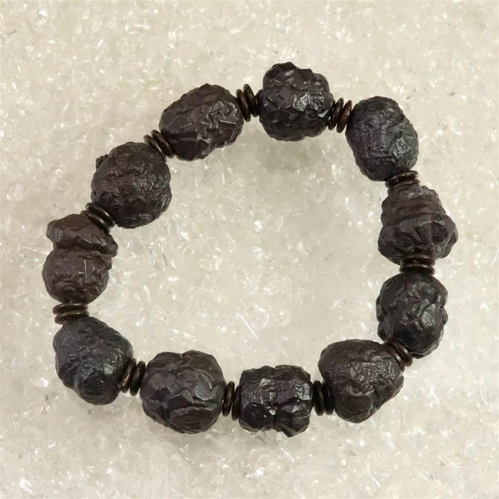 プロフェシーストーン 予言の石  18mm原石 ブレスレット 101.8g #291421枚目の画像