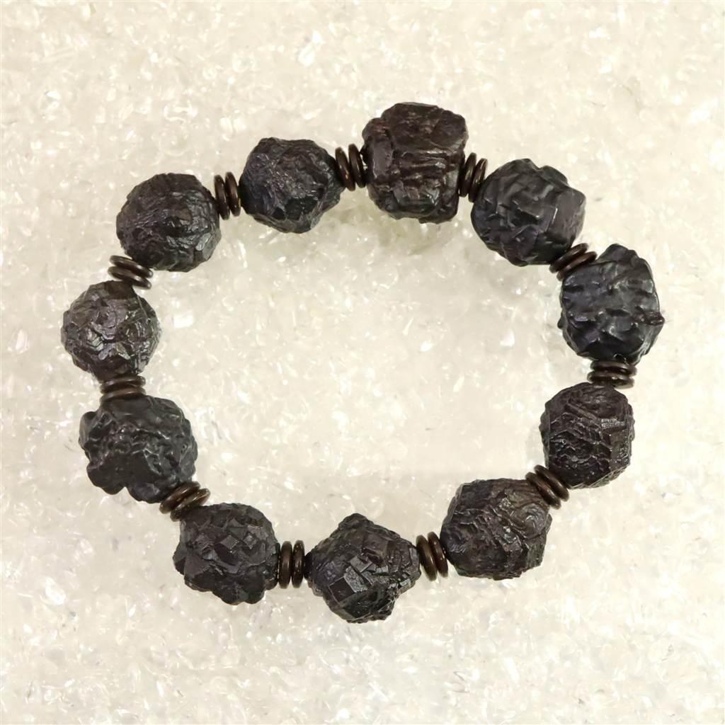 プロフェシーストーン 予言の石  18mm原石 ブレスレット 112.4g #709051枚目の画像