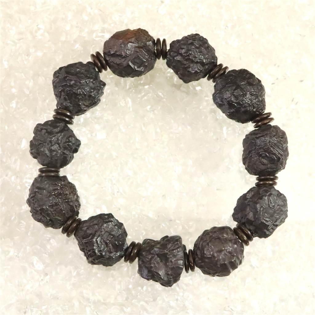 プロフェシーストーン 予言の石  18mm原石 ブレスレット 111.5g #224551枚目の画像