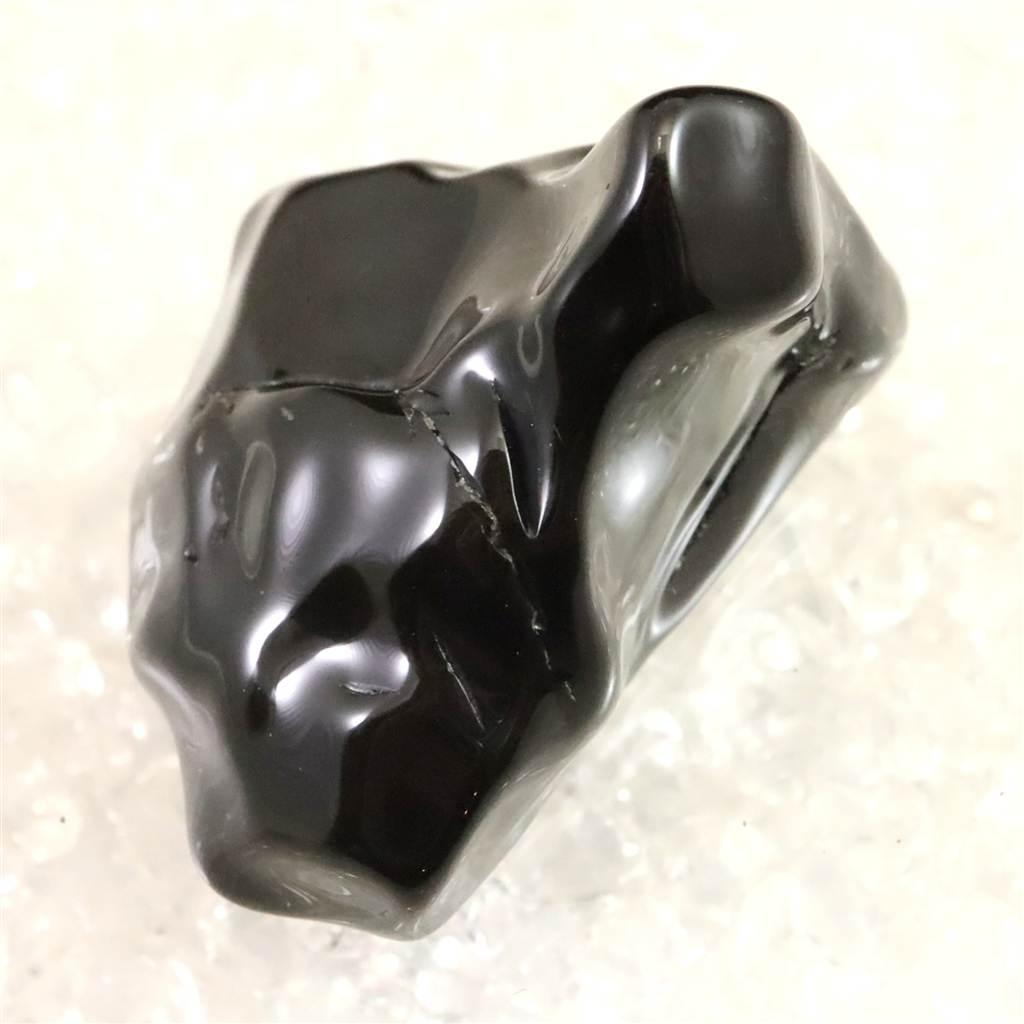 隠岐の島 黒曜石 41mm原石 磨き  ディレクトリカード付 30.1g #56039 | 4枚目