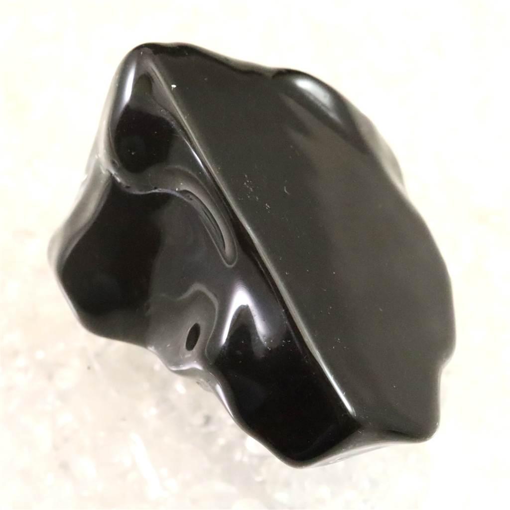 隠岐の島 黒曜石 41mm原石 磨き  ディレクトリカード付 30.1g #56039 | 5枚目