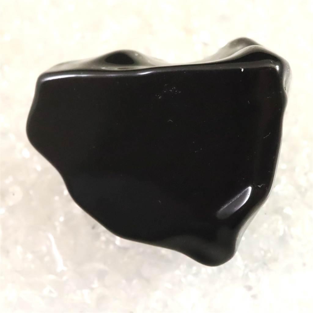 隠岐の島 黒曜石 41mm原石 磨き  ディレクトリカード付 30.1g #56039 | 6枚目