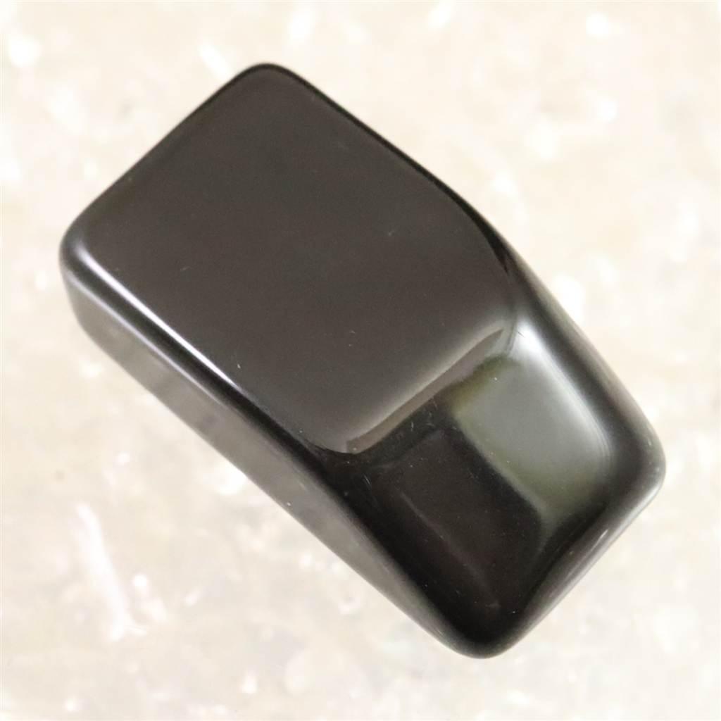 隠岐の島 黒曜石 25mm原石 磨き  ディレクトリカード付 5.3g #30825