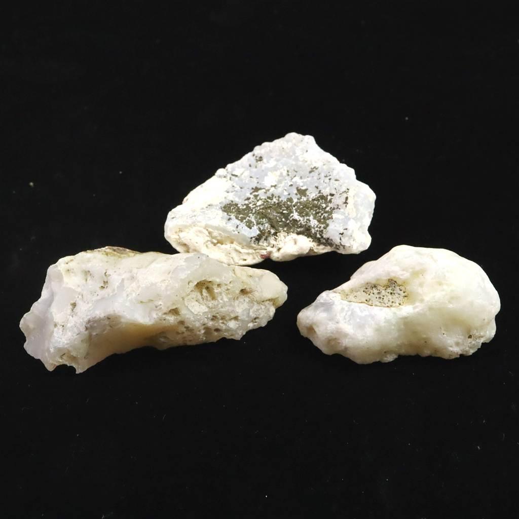 島根県大津島産　玉髄　カルセドニー 原石3個セット 79.3g #48289 | 4枚目