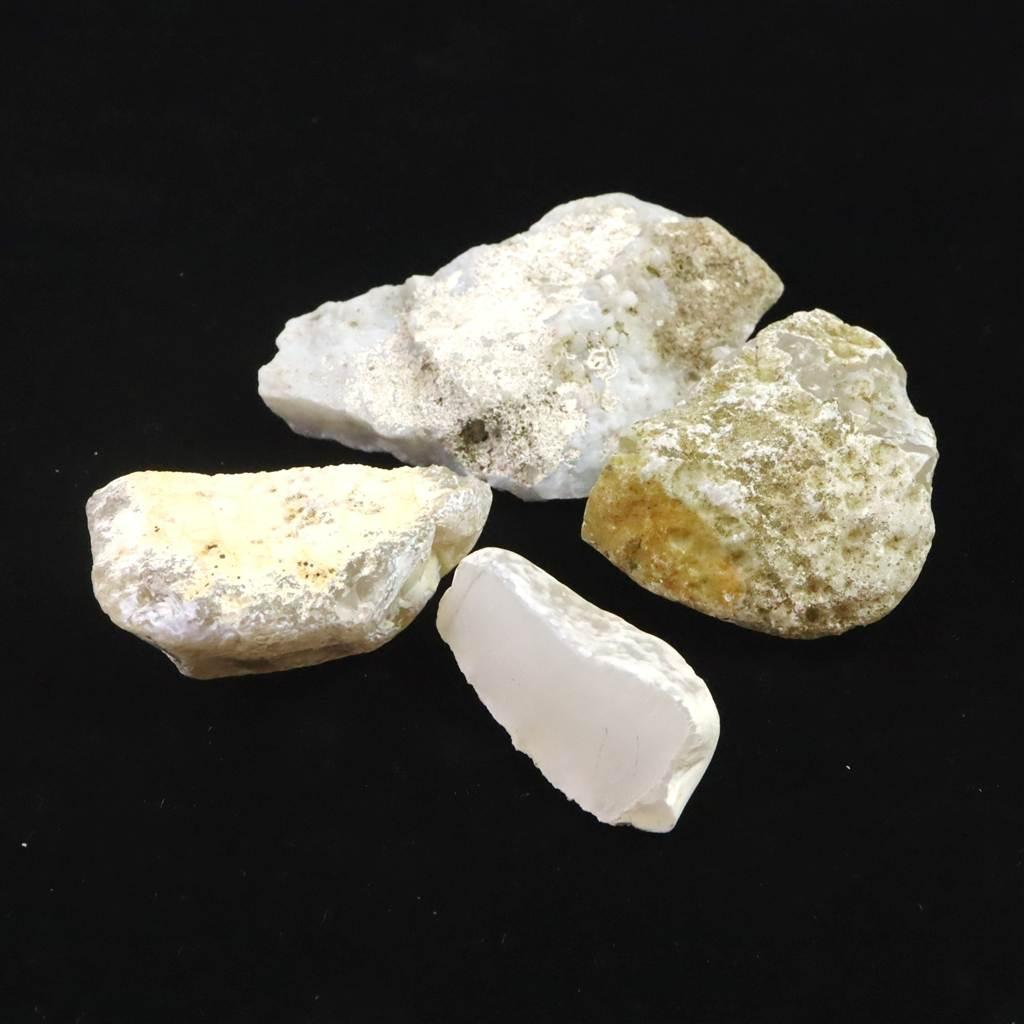 島根県大津島産　玉髄　カルセドニー 原石4個セット 86.8g #15987 | 2枚目