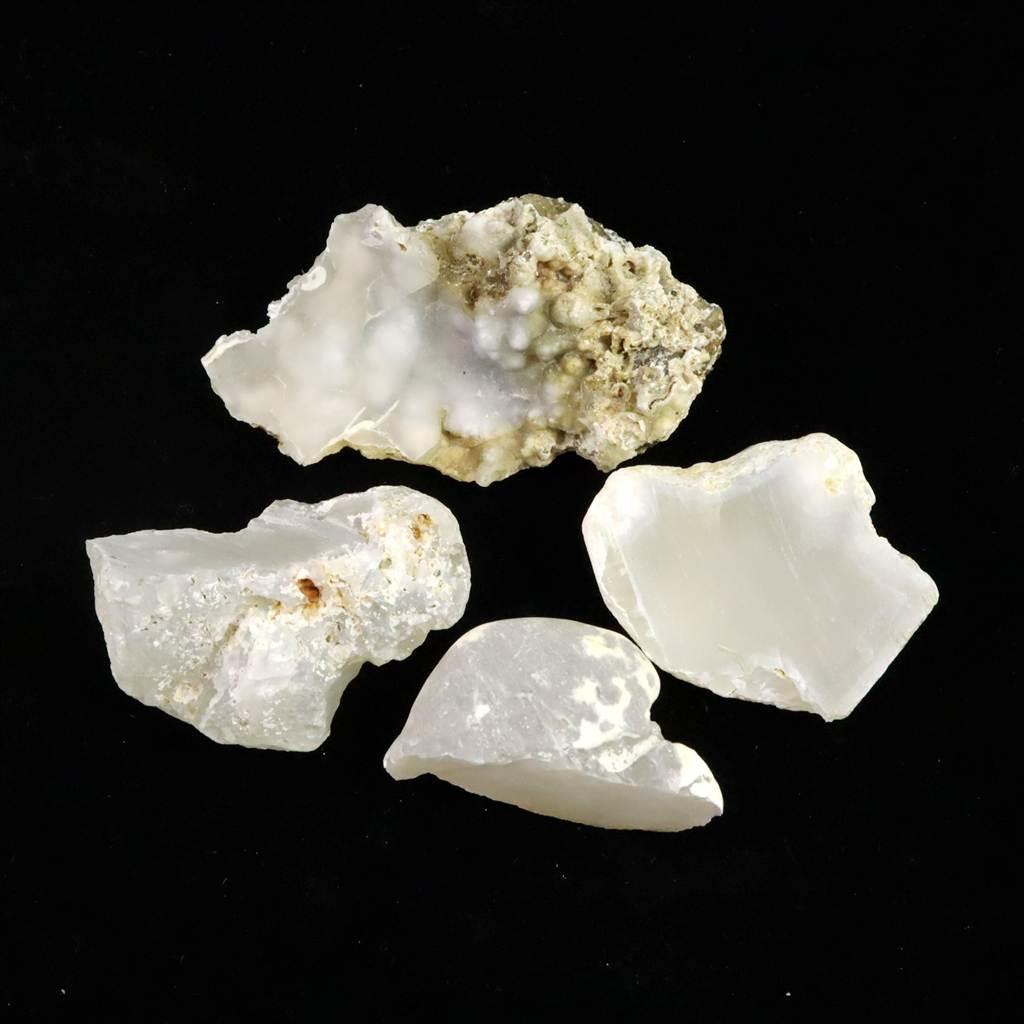 島根県大津島産　玉髄　カルセドニー 原石4個セット 80.1g #98136