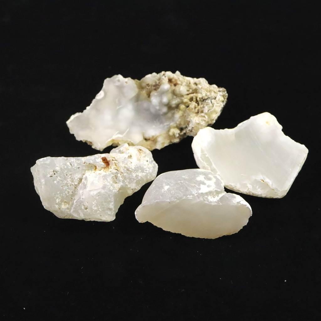 島根県大津島産　玉髄　カルセドニー 原石4個セット 80.1g #98136 | 2枚目