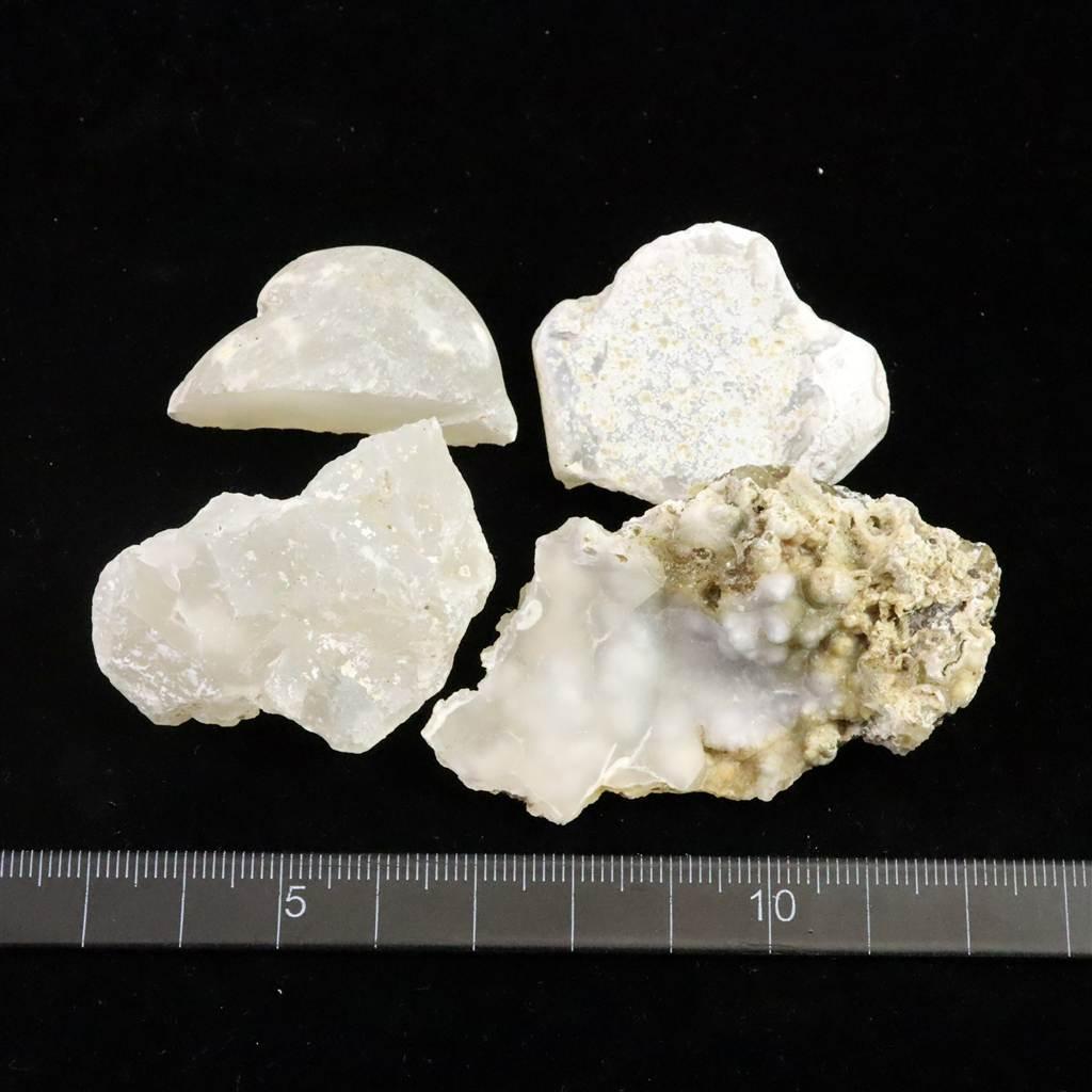 島根県大津島産　玉髄　カルセドニー 原石4個セット 80.1g #98136 | 5枚目