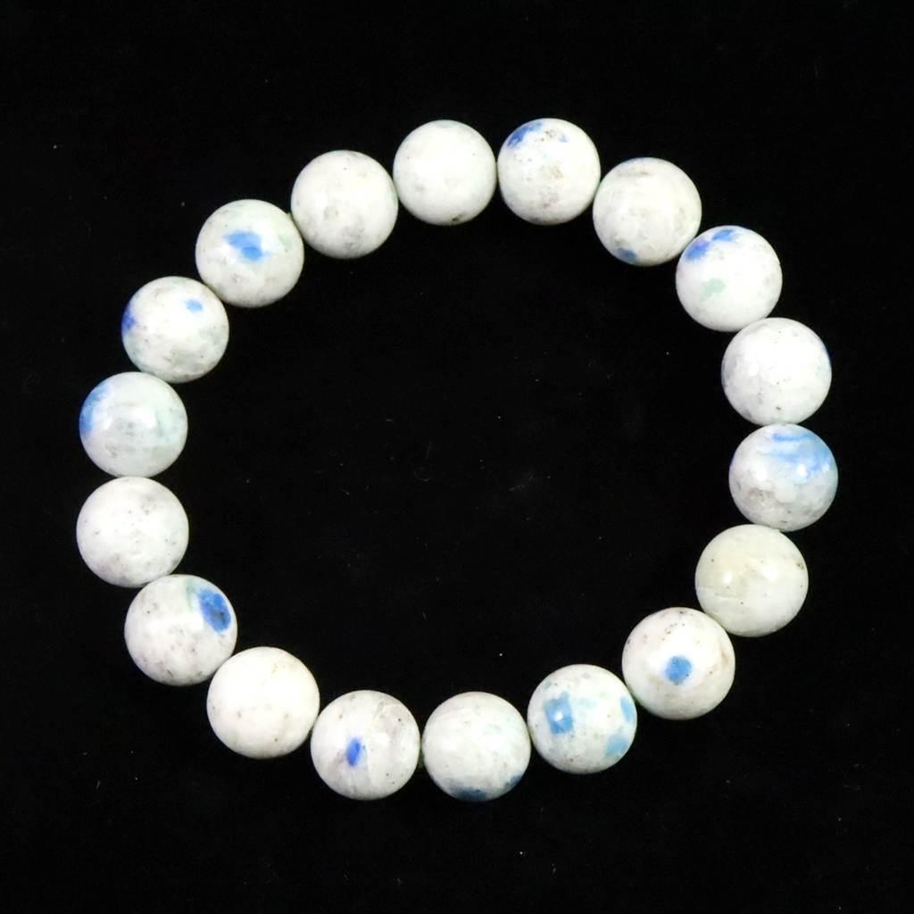 ヒマラヤ Ｋ２ストーン アズライト 11mmブレスレット 32.5ｇ #76612