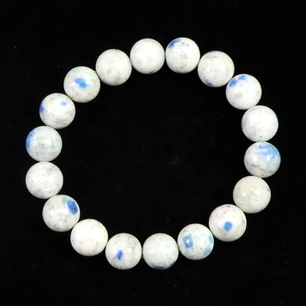 ヒマラヤ Ｋ２ストーン アズライト 11mmブレスレット 32.5ｇ #76612 | 2枚目