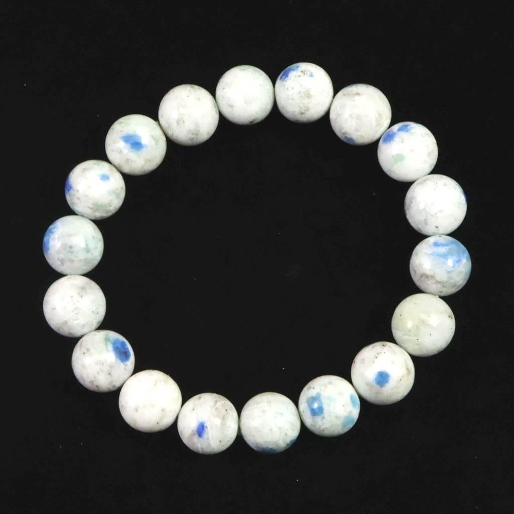 ヒマラヤ Ｋ２ストーン アズライト 11mmブレスレット 32.5ｇ #76612 | 3枚目