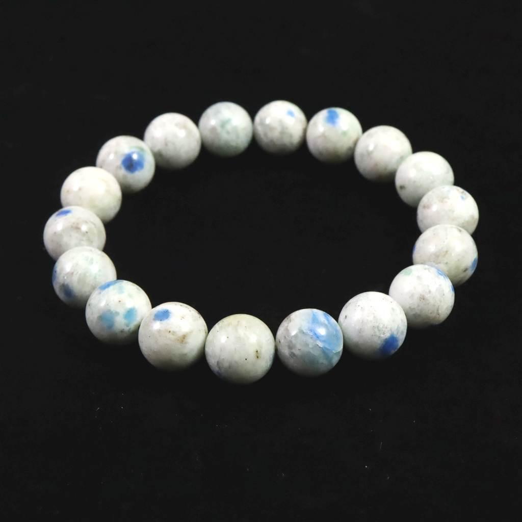 ヒマラヤ Ｋ２ストーン アズライト 11mmブレスレット 32.5ｇ #76612 | 5枚目