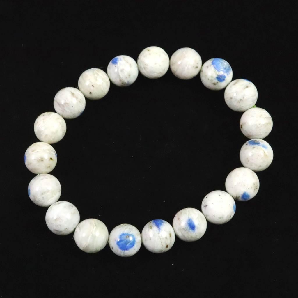 ヒマラヤ Ｋ２ストーン アズライト 10.5mmブレスレット 32.5ｇ #26216