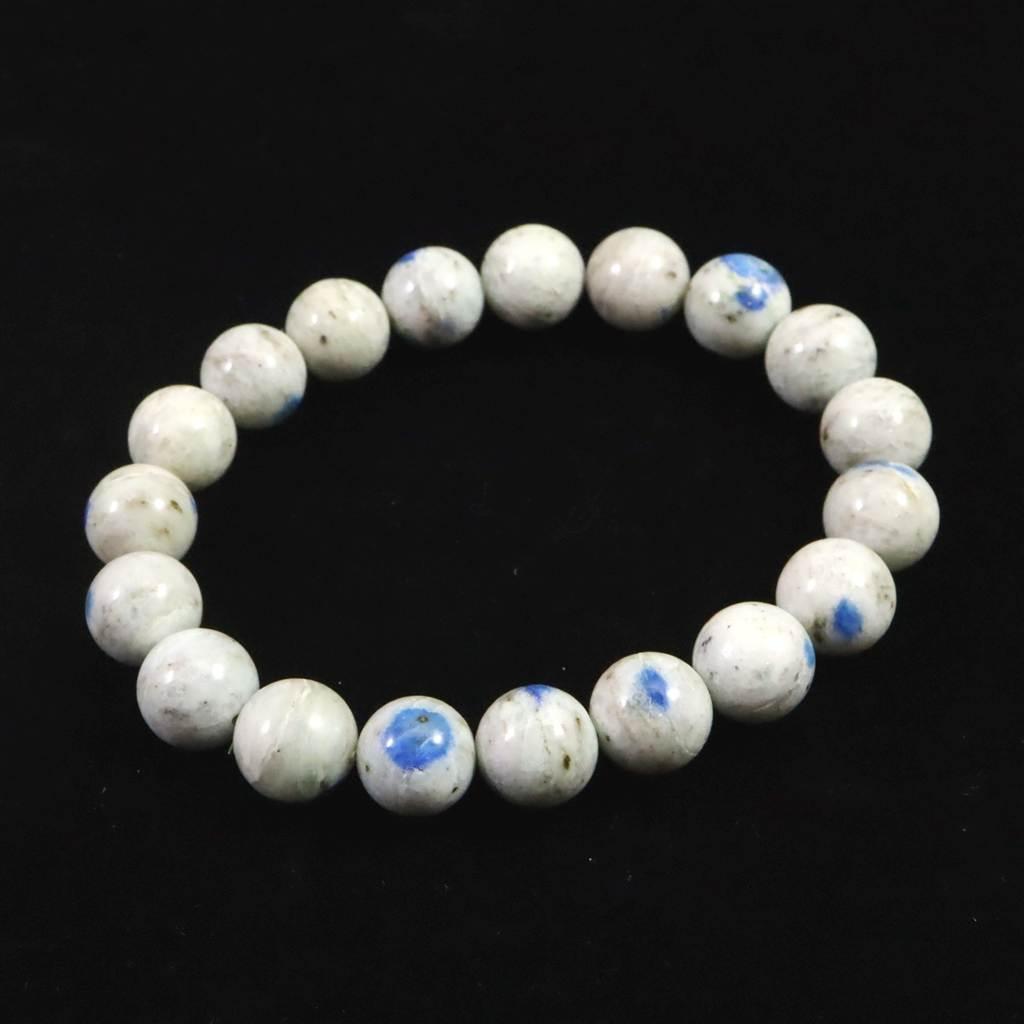 ヒマラヤ Ｋ２ストーン アズライト 10.5mmブレスレット 32.5ｇ #26216 | 2枚目