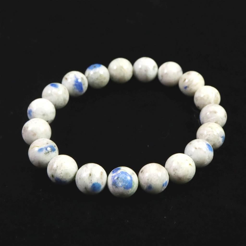 ヒマラヤ Ｋ２ストーン アズライト 10.5mmブレスレット 32.5ｇ #26216 | 3枚目