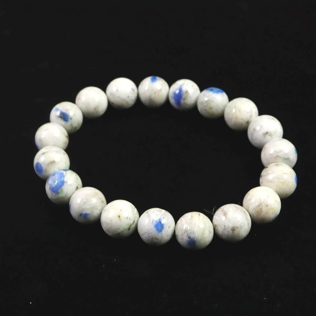 ヒマラヤ Ｋ２ストーン アズライト 10.5mmブレスレット 32.5ｇ #26216 | 4枚目