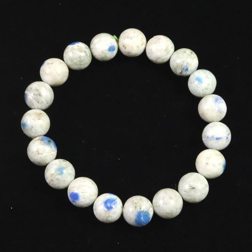 ヒマラヤ Ｋ２ストーン アズライト 10.5mmブレスレット 32.4ｇ #67572