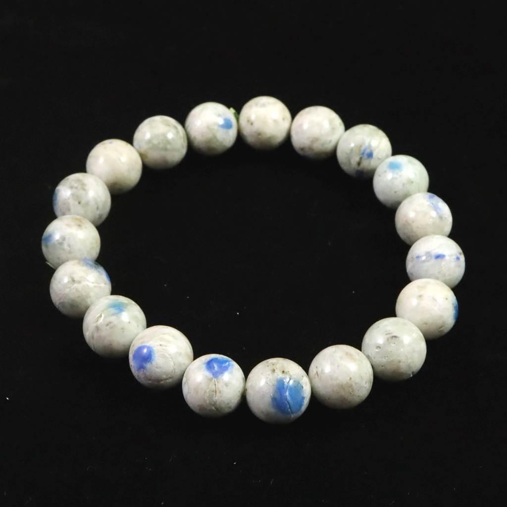 ヒマラヤ Ｋ２ストーン アズライト 10.5mmブレスレット 32.4ｇ #67572 | 2枚目