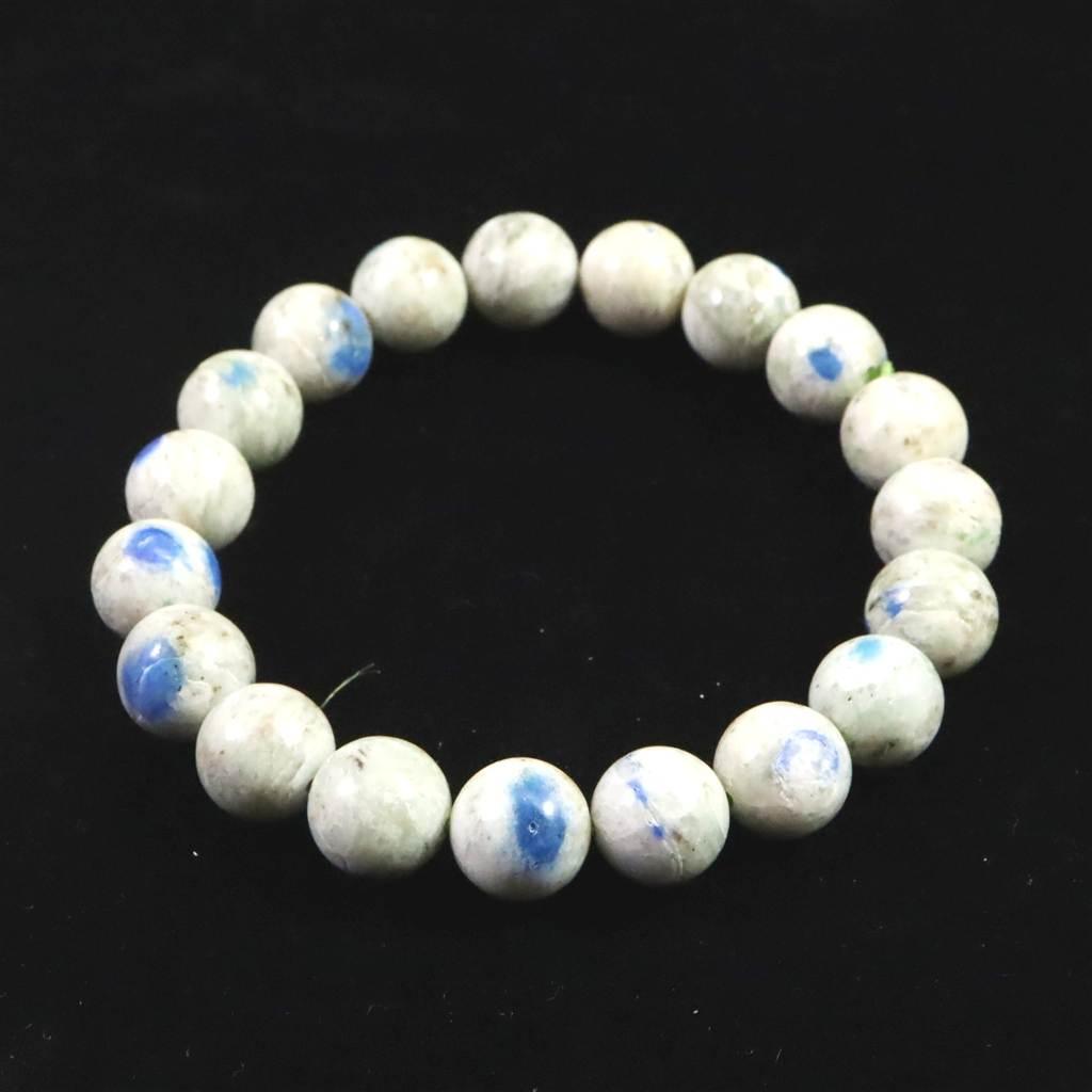 ヒマラヤ Ｋ２ストーン アズライト 10.5mmブレスレット 32.4ｇ #67572 | 3枚目