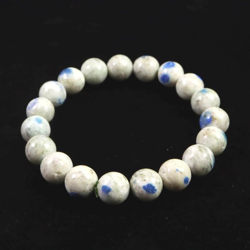 ヒマラヤ Ｋ２ストーン アズライト 10.5mmブレスレット 32.4ｇ #67572 | 4枚目