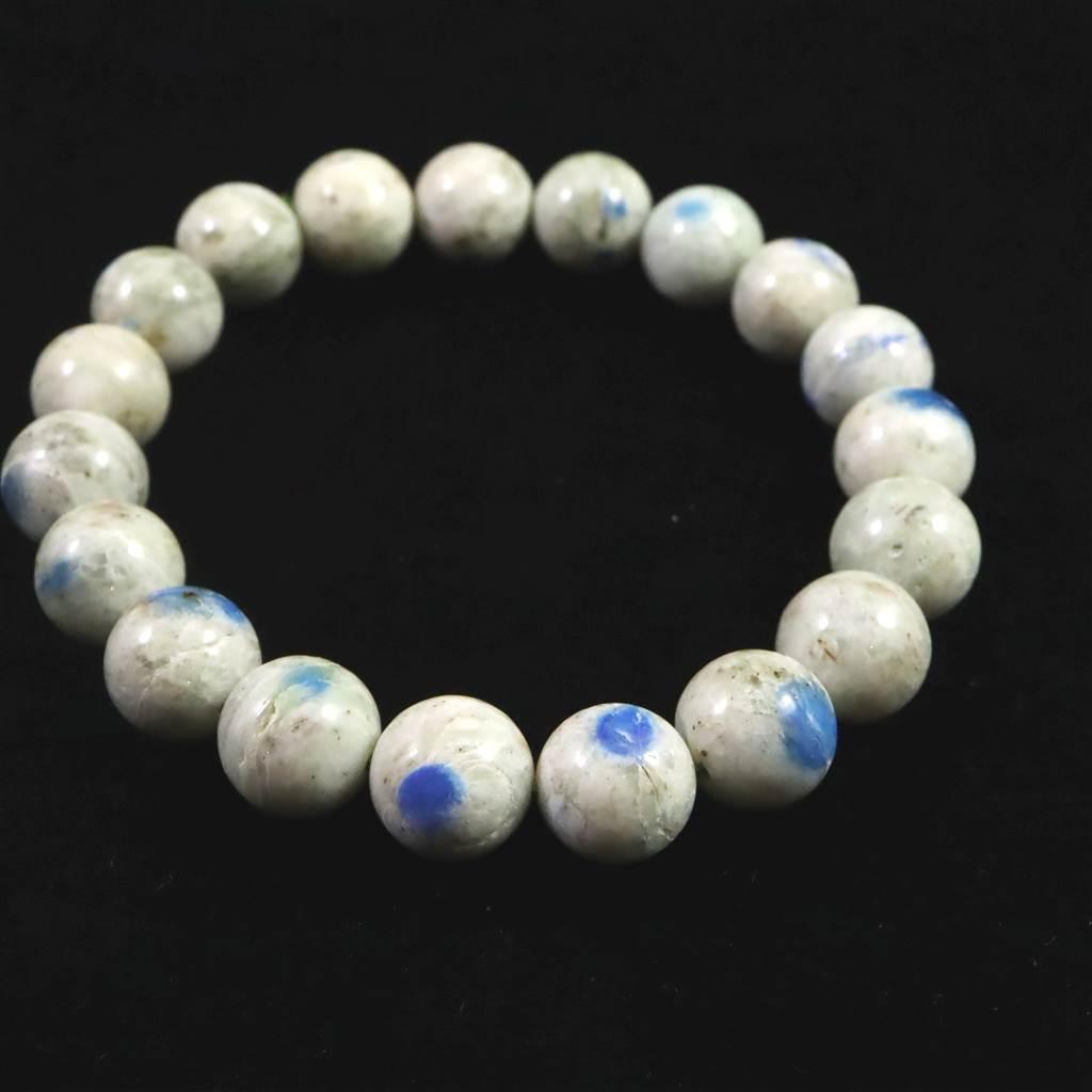 ヒマラヤ Ｋ２ストーン アズライト 10.5mmブレスレット 32.4ｇ #67572 | 5枚目