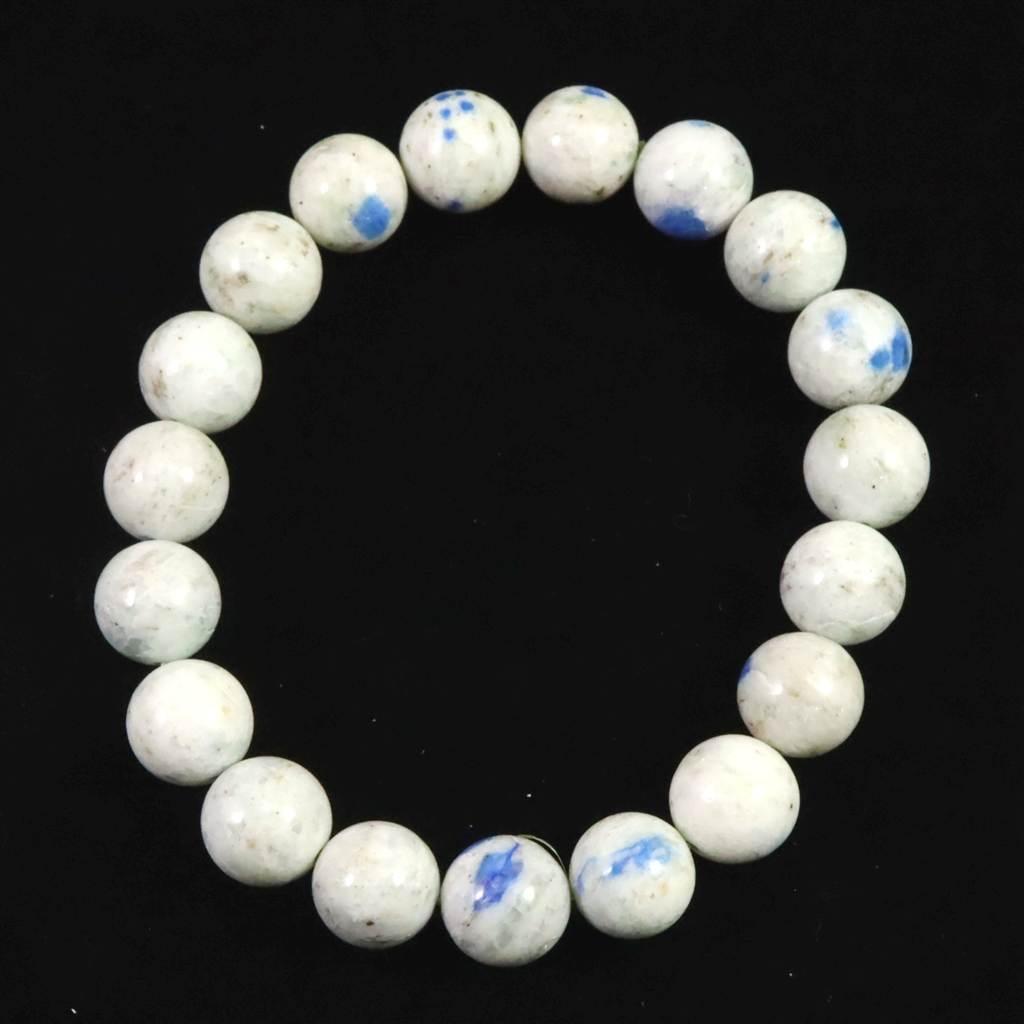 ヒマラヤ Ｋ２ストーン アズライト 10.5mmブレスレット 32.8ｇ #29257