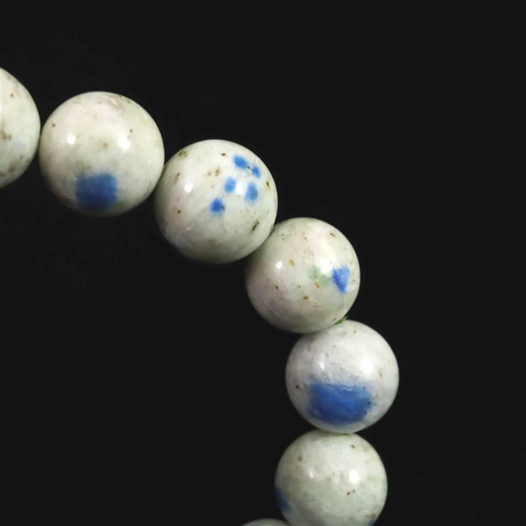ヒマラヤ Ｋ２ストーン アズライト 10.5mmブレスレット 32.8ｇ #29257 | 6枚目