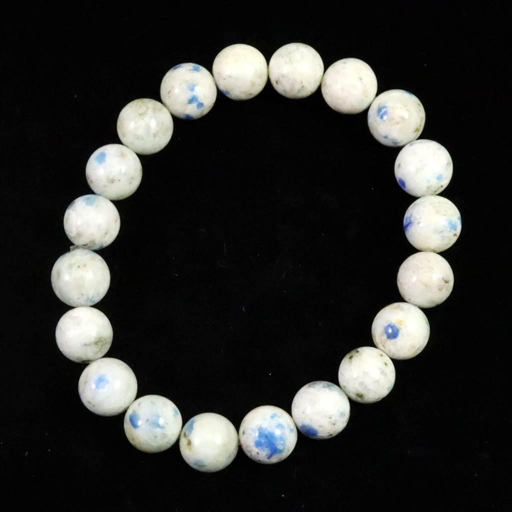 ヒマラヤ Ｋ２ストーン アズライト 9.5mmブレスレット 25.1ｇ #49394