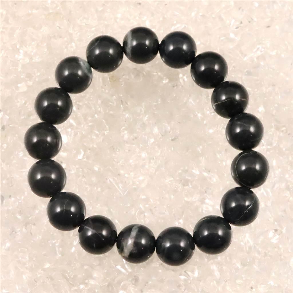 神居古潭石 （カムイ・コタン） ブルー 12mmブレスレット  43.1g #30848